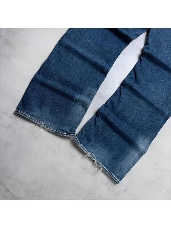 Y2K Blue Rock Revival Grunge Roza Easy Bootcut Denim Jeans - Picture 3 of 8